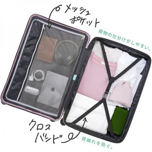 スーツケース Sサイズ 32L 機内持ち込み可能 拡張機能付き ダブルキャスター 5515-49 ブラック