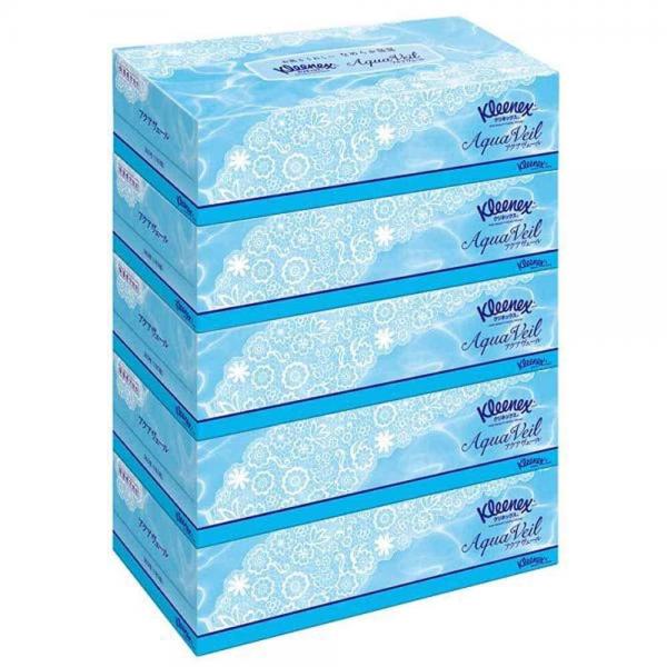 【50箱】クリネックス ティッシュ アクアヴェール 180組 5箱×10個セット 5,727円