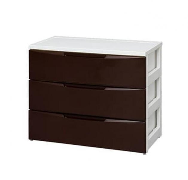アイリスオーヤマ カラーコーディネートチェスト ワイド 3段 COD-723 ホワイト/ブラウン 8,026円