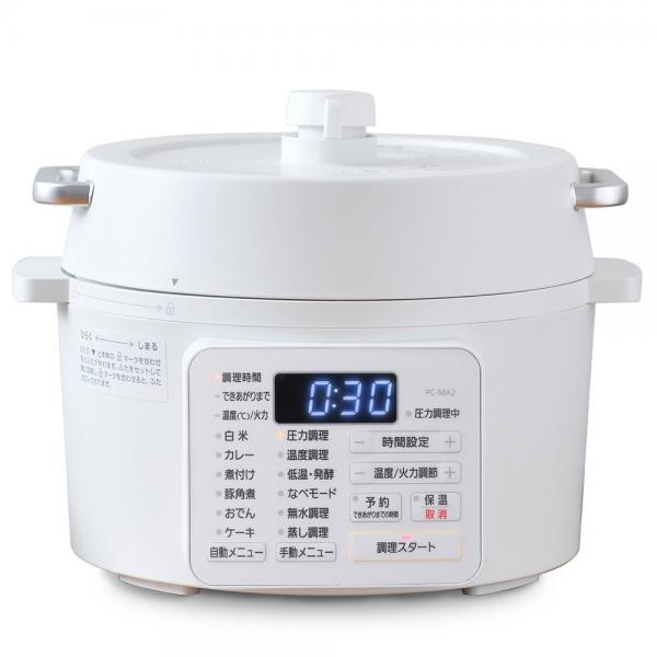 アイリスオーヤマ 電気圧力鍋 2.2L ホワイト PC-MA2-W