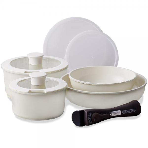 アイリスオーヤマ セラミックカラーパン9点セット CCRC-9S ディープアイボリー