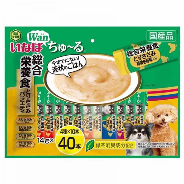 いなば Wanちゅ〜る 総合栄養食 とりささみバラエティ 14g×40本 DS-164