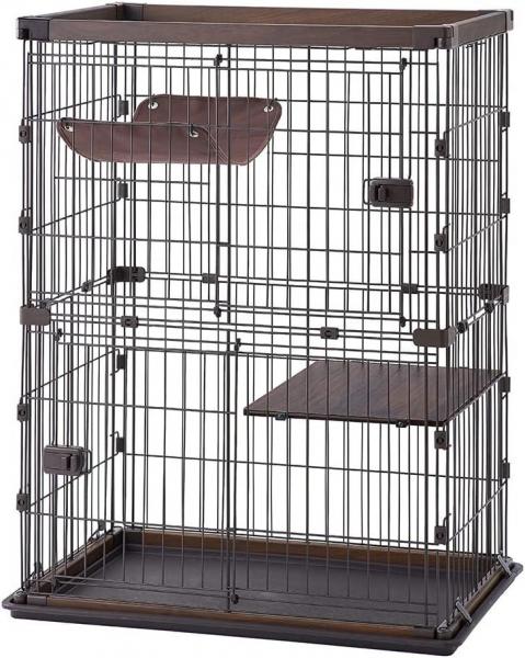 ウッディキャットケージ2段 PWCR-962V ウォールナット