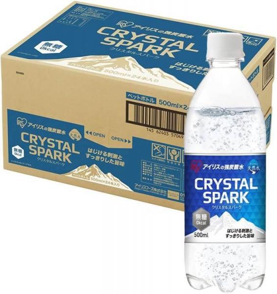 y48{zCRYSTAL SPARK NX^Xp[N 500ml×48{ v[