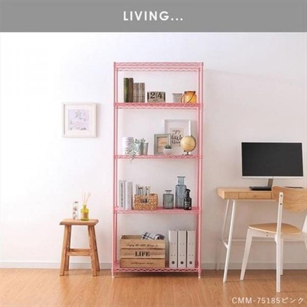 メタルラック 5段 カラーメタルラック ハイタイプ 幅75cm CMM-75185 ブラウン メタルラック 5段 カラーメタルラック ハイタイプ 幅75cm CMM-75185 ブラウン