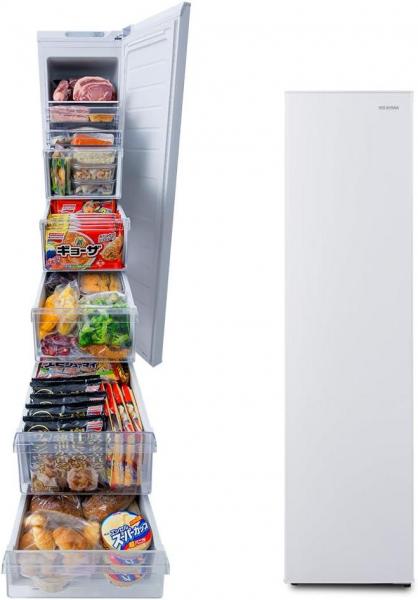 冷凍庫 120L 幅スリム 自動霜取り IUSN-S12A-W