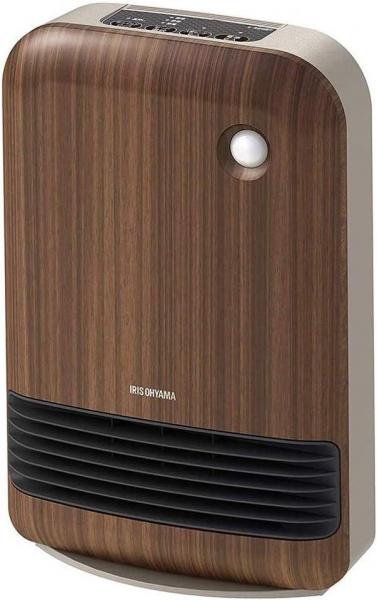 アイリスオーヤマ 人感センサー付き大風量セラミックファンヒーター 木目調 PDH-1200TD1-T 濃木目