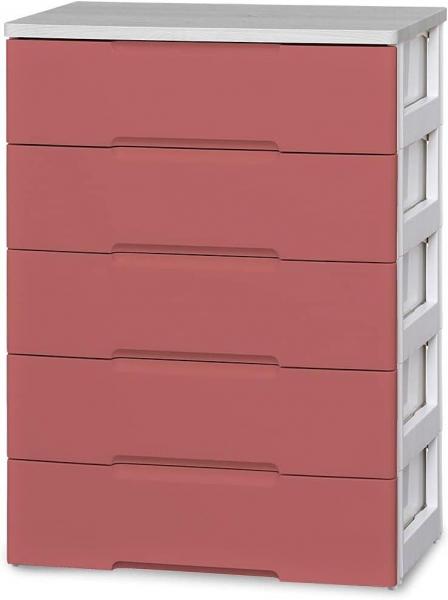 アイリスオーヤマ ウッドトップチェスト HG-725R スモーキーレッド