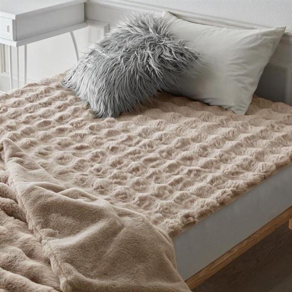 ふわもこ敷きパッド D ベージュ