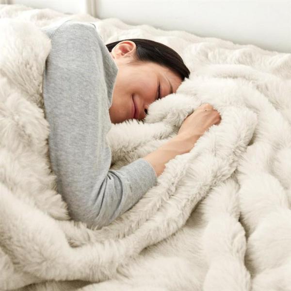 ふわもこ毛布 SD アイボリー