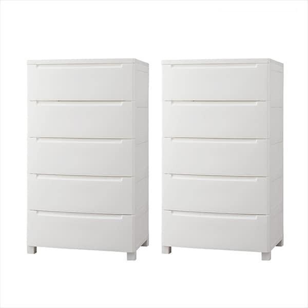 アイリスオーヤマ 【2個セット】ノックダウンチェスト ホワイト KDMG-565