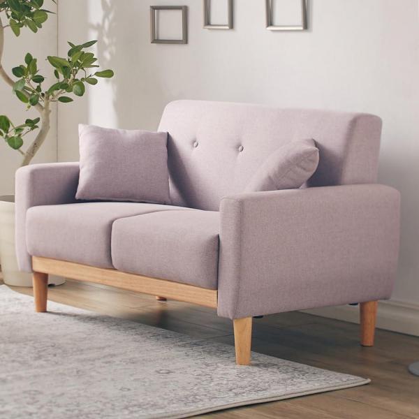 2人掛け北欧デザインソファ NDS-2S ストーングレー（SGY）