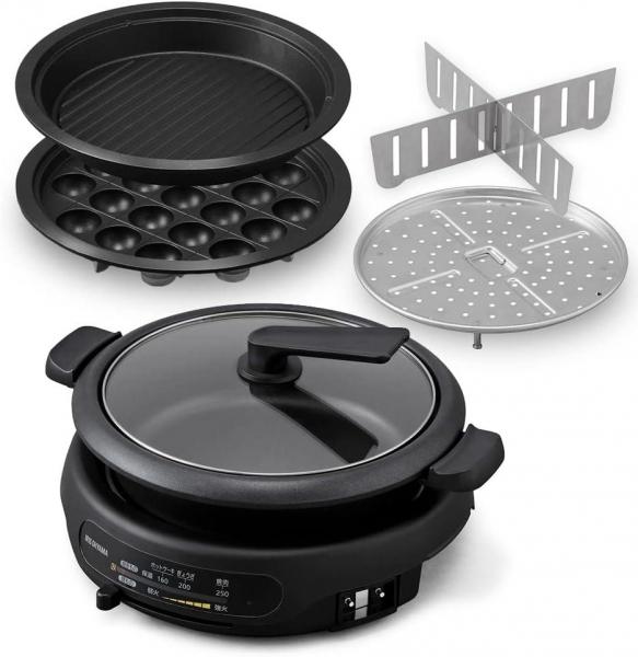 グリル鍋 3枚 IGU-B3-B （溝付き/深鍋/たこ焼き 21穴）