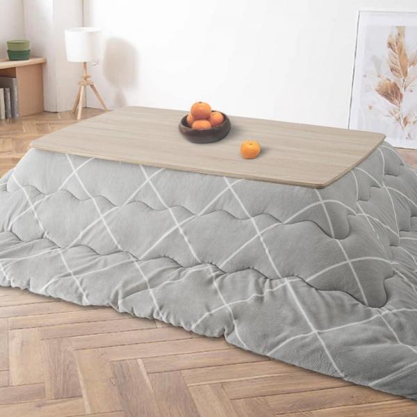 こたつ掛け布団 185×235 長方形 マイクロファイバー 洗濯可 【リバーシブル】ダイヤ柄グレー 5,130円