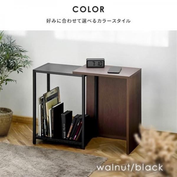 伸縮サイドテーブル SST-380 ナチュラル/ブラック 伸縮サイドテーブル SST-380 ナチュラル/ブラック