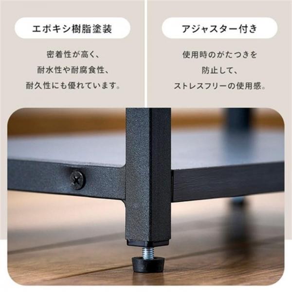 伸縮サイドテーブル SST-380 ナチュラル/ブラック 伸縮サイドテーブル SST-380 ナチュラル/ブラック