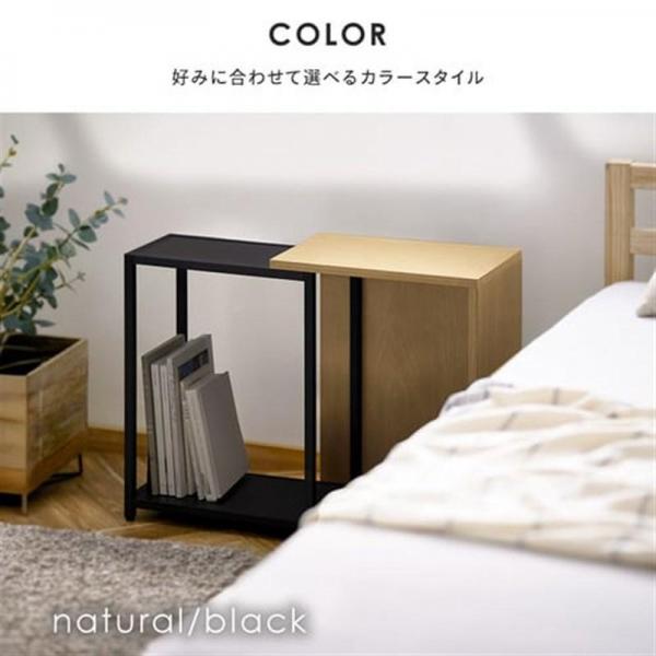 伸縮サイドテーブル SST-380 ナチュラル/ブラック 伸縮サイドテーブル SST-380 ナチュラル/ブラック