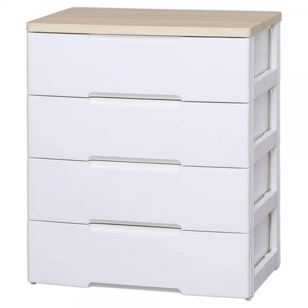 アイリスオーヤマ ウッドトップチェスト 4段 HG-804 ホワイト