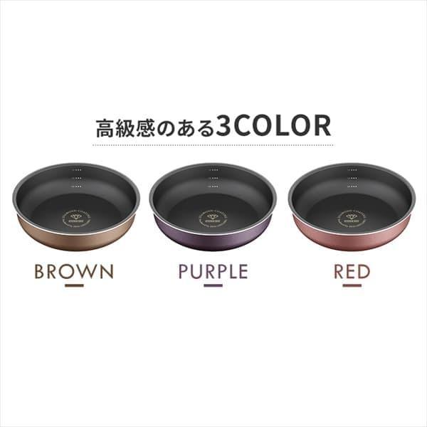 アイリスオーヤマ ダイヤモンドコートパンD-plus 10点セット IH・ガス火用 PDCI-S10S チェスナットブラウン