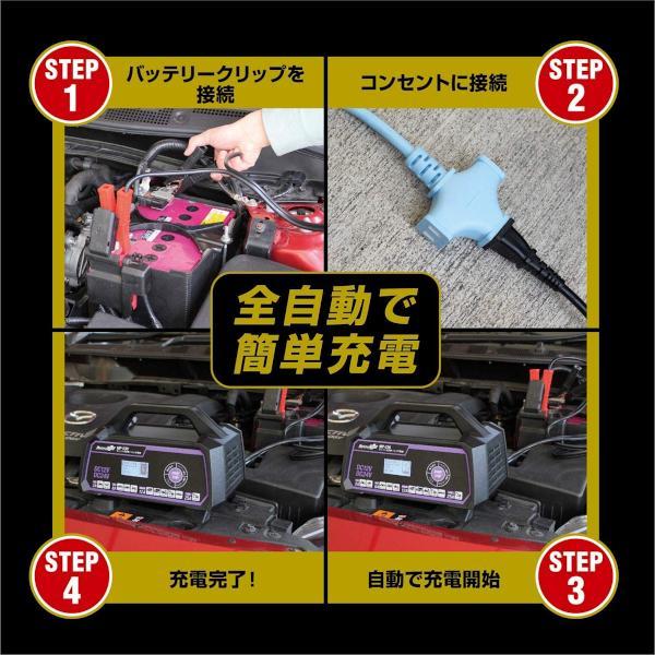 MP-230 Meltec セレクト式自動パルスバッテリー充電器 （バイク～ミニバン・大型トラック） 12V/24V対応
