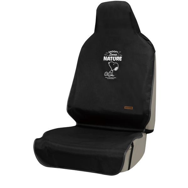 4124-10BK BONFORM シートカバー スヌーピーネイチャー 前席1枚 55x146cm ブラック