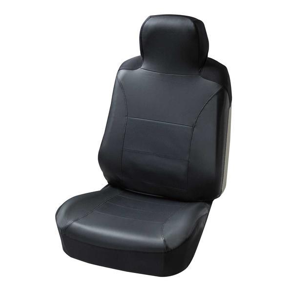 4020-10BK BONFORM シートカバー レザーシェイプ 軽/普通車用 フロント用ハイバックタイプ 抗菌防臭