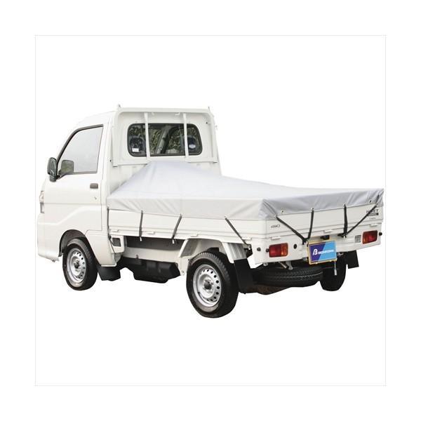 6650-01SI BONFORM 荷台シート 防水 カラー:シルバー サイズ:177×210cm ゴムバンド×12/アングルポスト固定用丸ヒモ×2