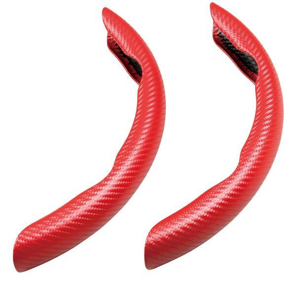 6996-15RE BONFORM クイックカーボン ハンドルカバー（ハンドルグリップ） Sサイズ/Mサイズ兼用（ハンドル直径 36.5-39cm） カラー:レッド ハンドルグリップタイプ