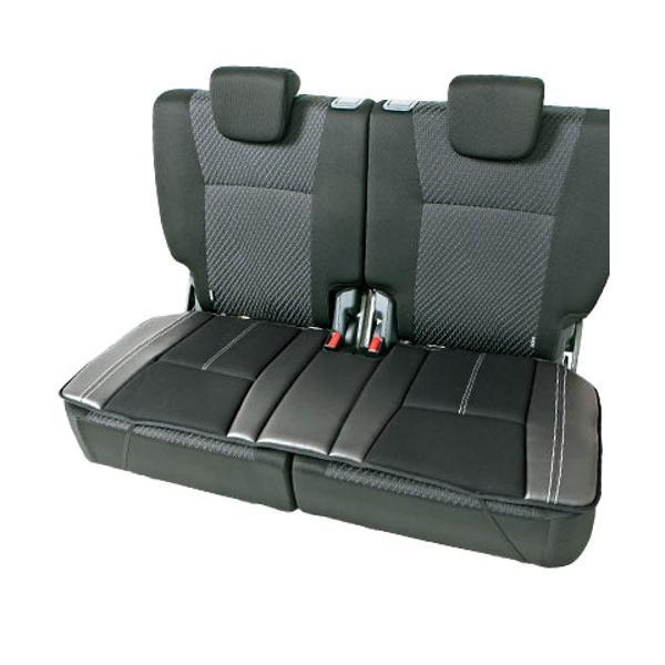 5345-22BK BONFORM シートクッション ベーシックレザー 軽自動車用 ツイン ストッパー付き サイズ:113×45×2cm カラー:ブラック