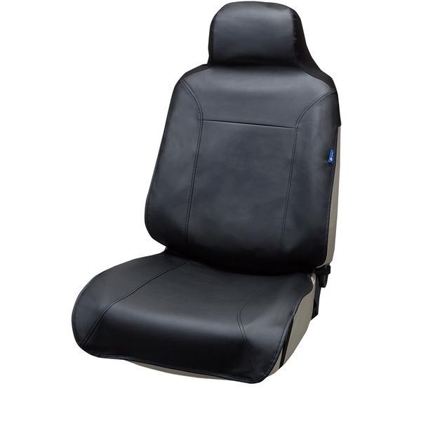 4014-10BK BONFORM シートカバー ウイルスガードレザー 抗ウイルス 前席1枚入り カラー:ブラック