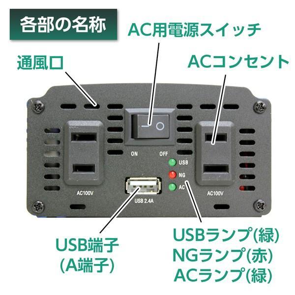 SIV-300 Meltec インバーター USB＆コンセント 静音タイプ DC12V