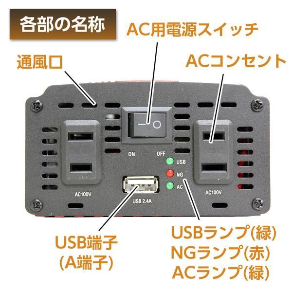 SIV-301 Meltec インバーター USB＆コンセント 静音タイプ DC24V