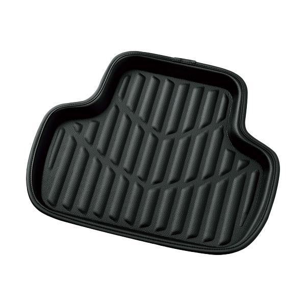 6416-06BK BONFORM カーマット 3Dレザーマット 軽自動車用 リア用1枚入り 防水 丸洗いOK ズレ防止加工 レザー素材 サイズ:48×41cm カラー:ブラック