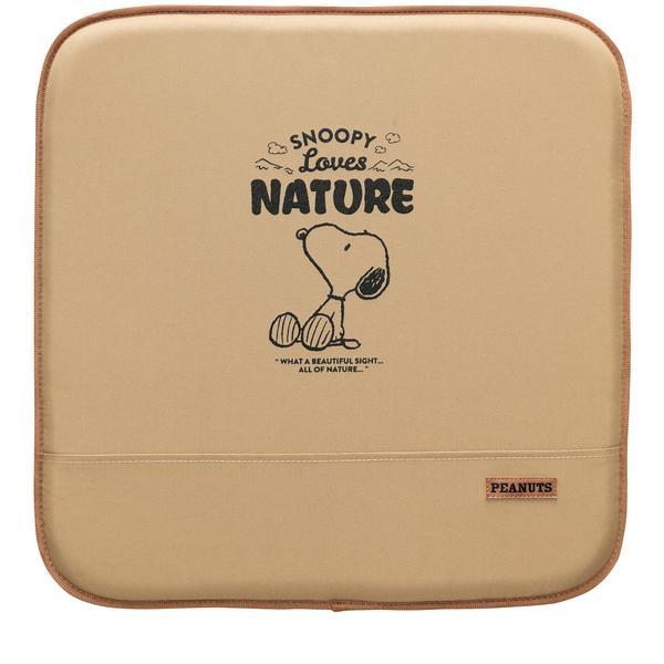 5214-02BE BONFORM クッション スヌーピーネイチャー 角 45x45cm ベージュ