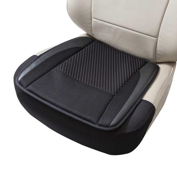 5748-43BK BONFORM シートクッション ベーシックスタイル ヒップ型 スカート付き サイズ:45×45cm カラー:ブラック