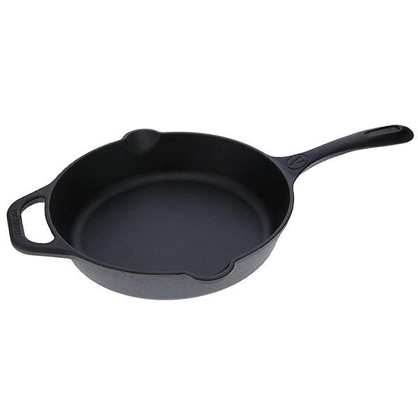 9290 VICTORIA 10インチ 鋳鉄 スキレット 直径25cm 厚さ5.3cm 取っ手付き（逆側持ち手） SKL-210