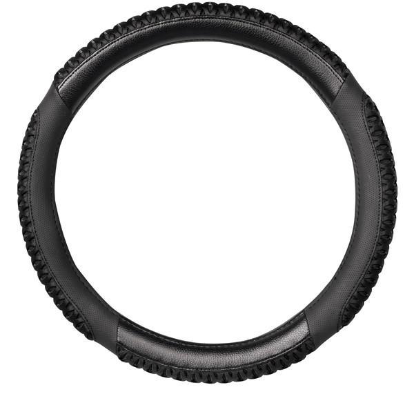 6918-01BK BONFORM エアーグリップ ハンドルカバー Sサイズ（ハンドル直径 36.5-37.9cm） カラー:ブラック メッシュ調タイプ