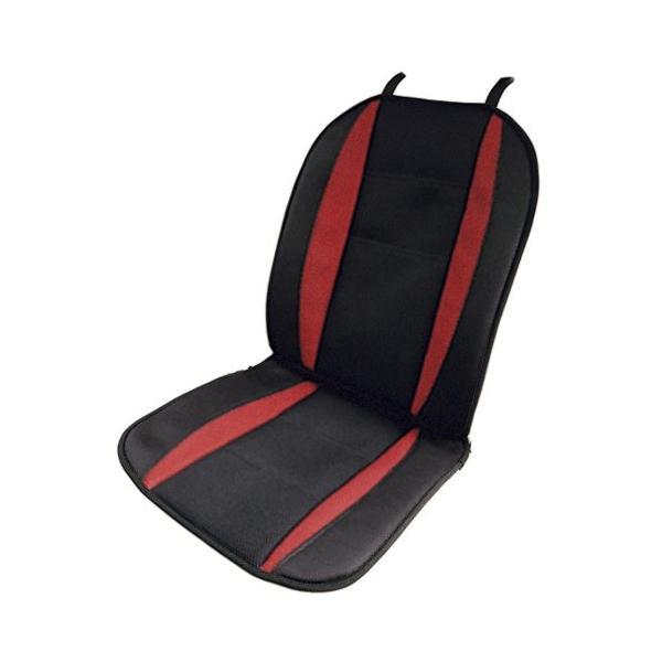 5273-07R BONFORM シートクッション デザインメッシュ 軽/普通車用 ダブル ストッパー付き サイズ:45×95×2cm カラー:レッド