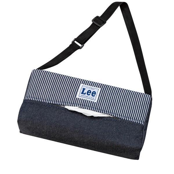 7414-05BL BONFORM ファンシー Leeヒッコリー ティッシュカバー 25x12cm ブルー