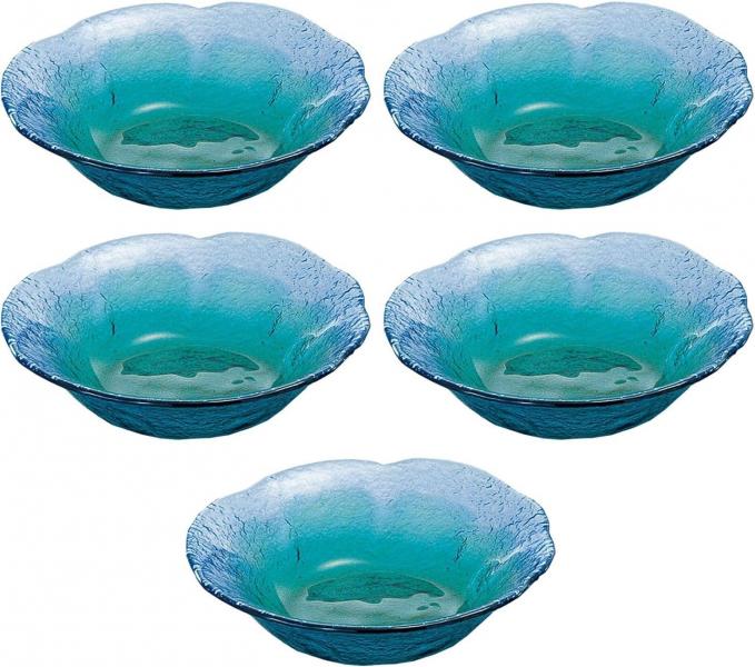 東洋佐々木ガラス WA3307 珊瑚の海 さんごのうみ 小皿 5個入