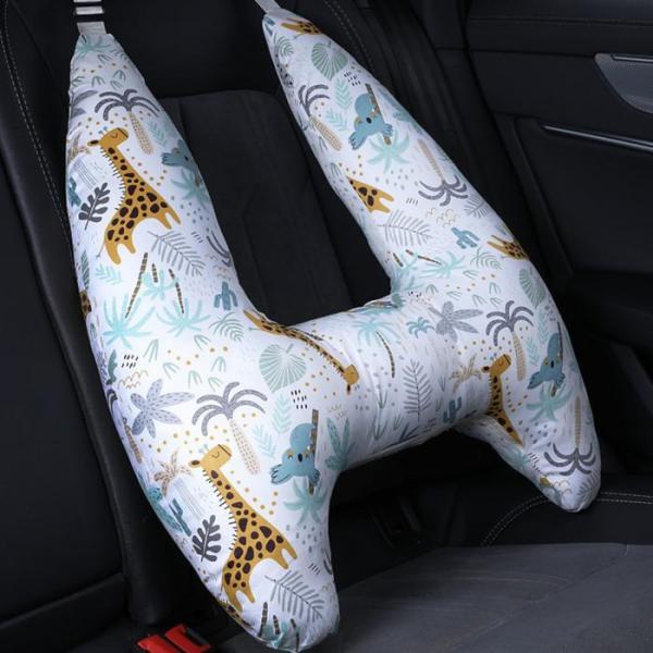 こども 車 シートベルト クッション 通販 シートベルト枕 H型 シートベルトカバー シートベルトクッション 車用まくら ショルダーパッド 子供 キッズ かわいい おしゃれ 取り外し可能カバー 洗える 取付簡単 セーフティ ドライブ 抱き枕 首保護 車用品 カー