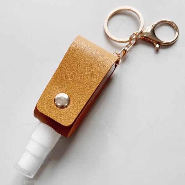 【 イエロー 】ハンドスプレーケース pmyhcase0301ハンドスプレーケース 通販 ハンドスプレー ホルダー スプレーボトル 携帯 携帯用 ケース 持ち歩き PU レザー キーホルダー キーリング 通勤 通学 おでかけ 旅行 消毒スプレー 除菌 除菌グッズ かわいい おしゃれ 化粧水 小分け 詰め替え