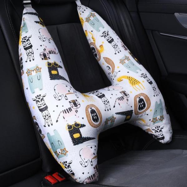 こども 車 シートベルト クッション 通販 シートベルト枕 H型 シートベルトカバー シートベルトクッション 車用まくら ショルダーパッド 子供 キッズ かわいい おしゃれ 取り外し可能カバー 洗える 取付簡単 セーフティ ドライブ 抱き枕 首保護 車用品 カー