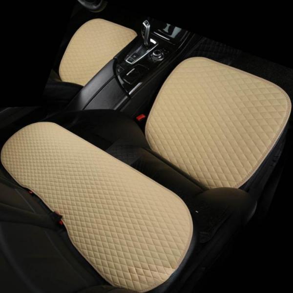 車 シート 3枚セット シートカバー 通販 カークッション クッション 車座布団 車クッション 座布団 カーシート 取付簡単 車用 無地 シンプル オールシーズン 汎用 おしゃれ アクセサリー カー用品