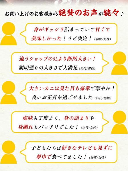 超特大 ボイルずわいがに 足 5kg 4Lサイズ 約14肩入 業務用 産地箱