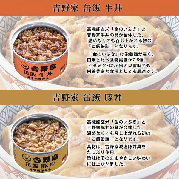吉野家 缶飯 玄米入り 4種 各3缶 計12缶 各160g 詰め合わせ アソート セット （ 牛丼 豚丼 焼鶏丼 焼塩さば ）