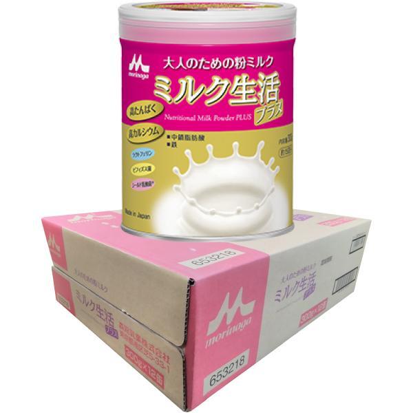 DMM.com [森永乳業 大人のための粉ミルク ミルク生活 プラス 300g （約15回分） ×12缶 セット （1ケース）] 家電・日用品通販