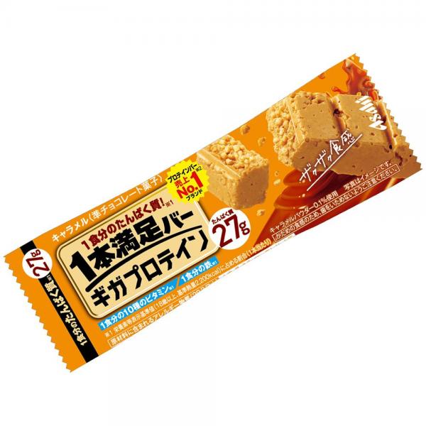 アサヒグループ食品 1本満足バー ギガプロテイン キャラメル 72本 11,365円