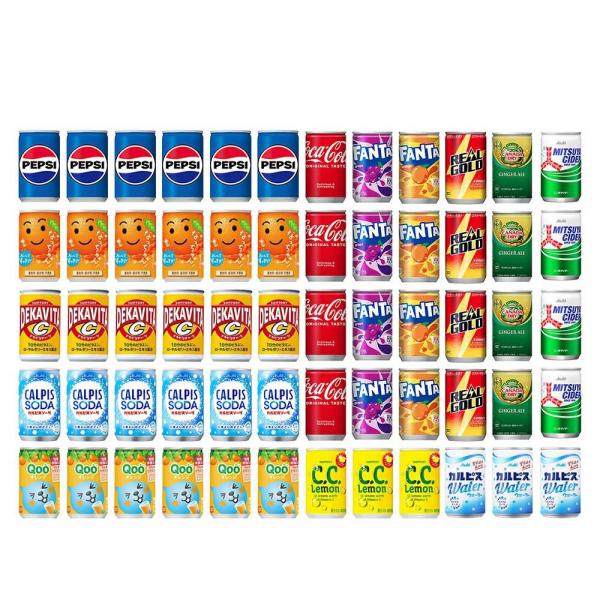 炭酸飲料 ジュース ミニ缶 160ml 13種 2ケース 詰め合わせ アソート セット 合計60本 まとめ買い