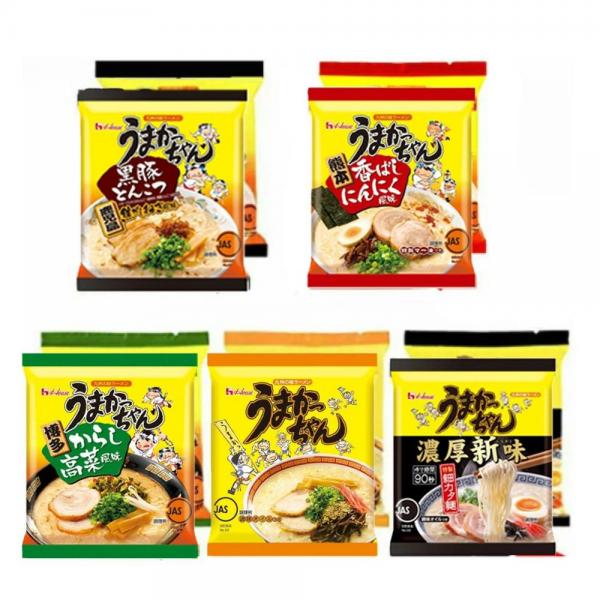 ハウス食品 うまかっちゃん 九州の味 袋ラーメン 食べ比べ 5種類 ×2 計10食 詰め合わせ アソート セット （ オリジナル からし高菜 焦がしねぎ風味 香ばしにんにく風味 濃厚新味 ） まとめ買い